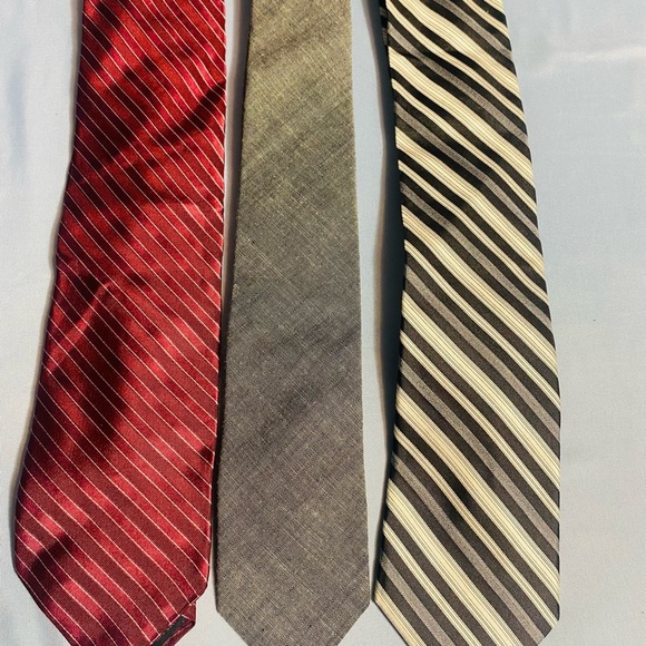 J. Crew Red and Gray Silk Ties Collection - Picture 2 of 9